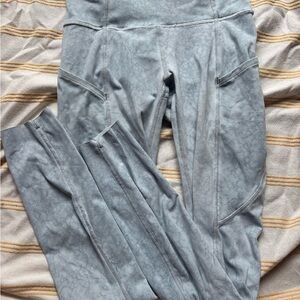 Light Blue Patterned Lululemon Leggings
